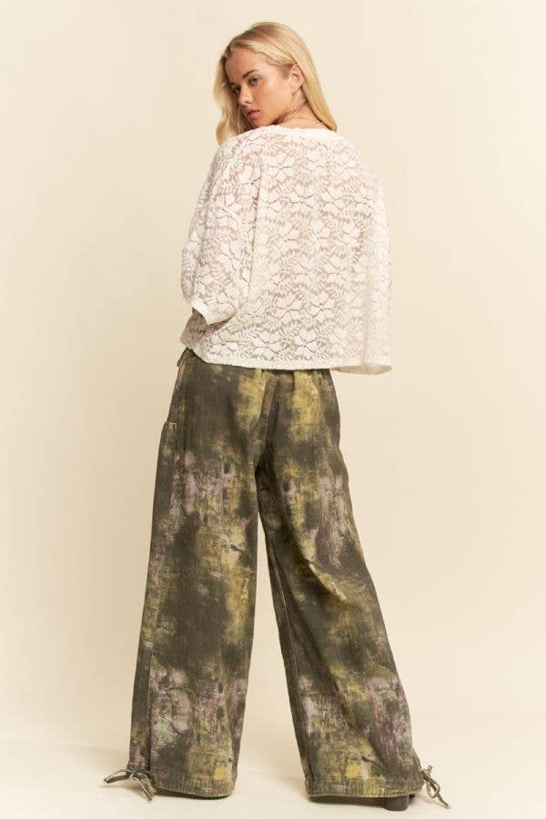 Bella Boxy Floral Lace Top ~ Cream