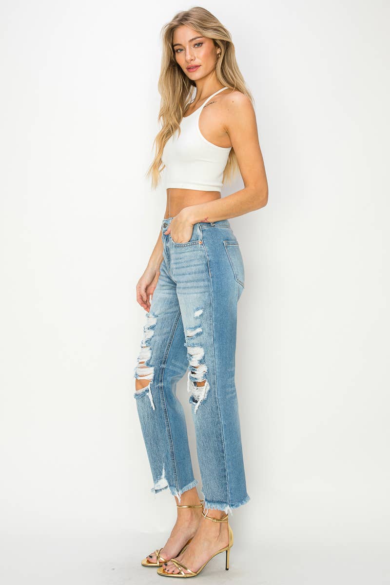Marissa *HYBRID STYLE* High Rise Ankle Straight Jeans