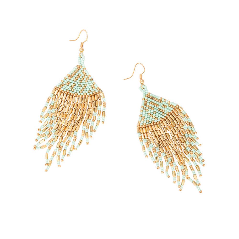 Fluoroscence Beaded Earrings