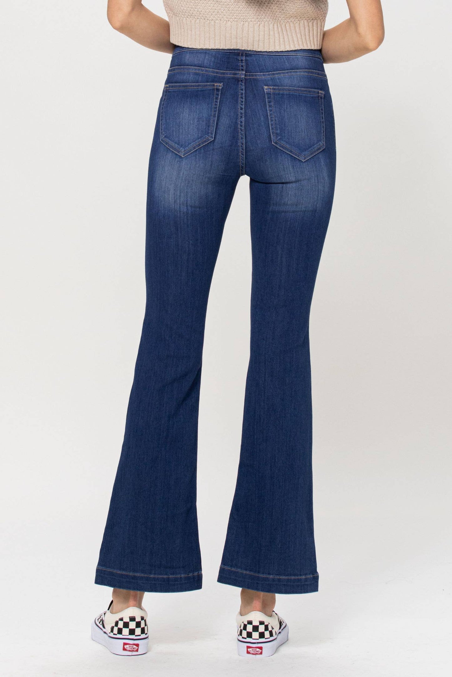Dakota Flare Pull On Jegging Jeans ~ Dark Denim