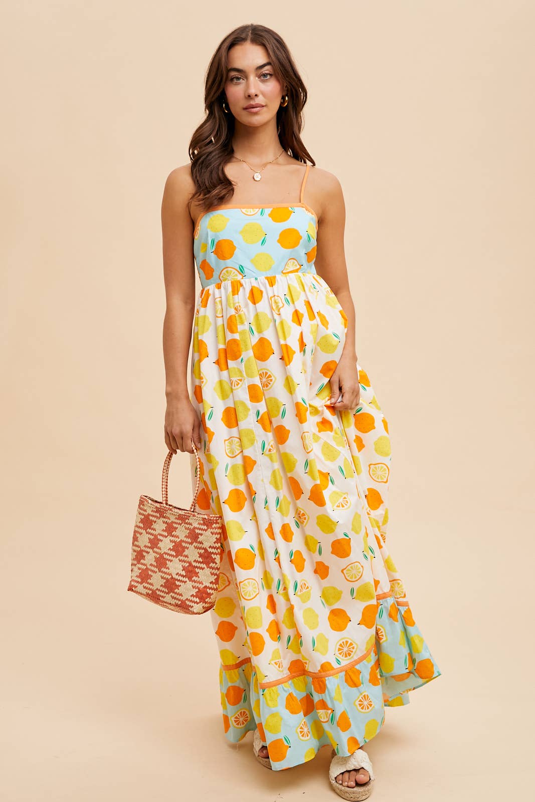 Camila Contract Lemon Maxi Dress ~ Yellow