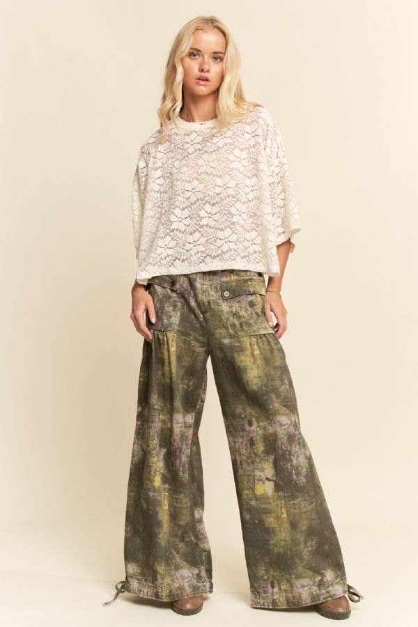 Bella Boxy Floral Lace Top ~ Cream