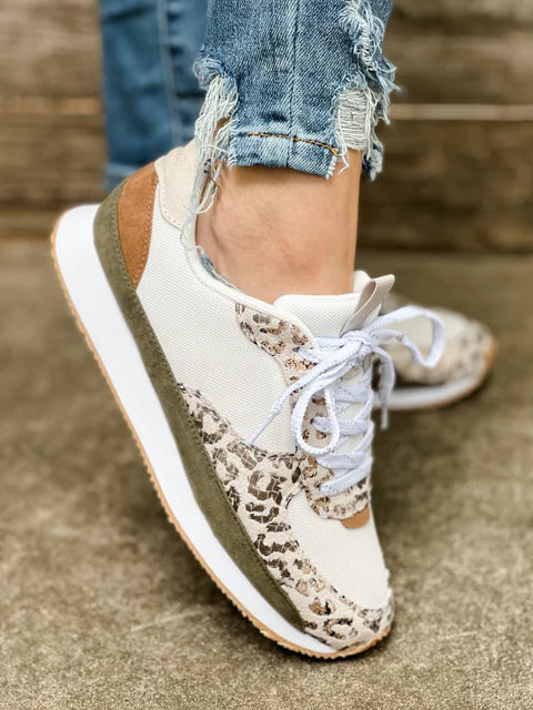 Very G Runner Sneakers ~ Cream Leopard