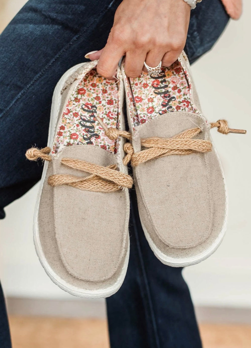 Gypsy Jazz Dolly Slip On Shoe ~ Natural