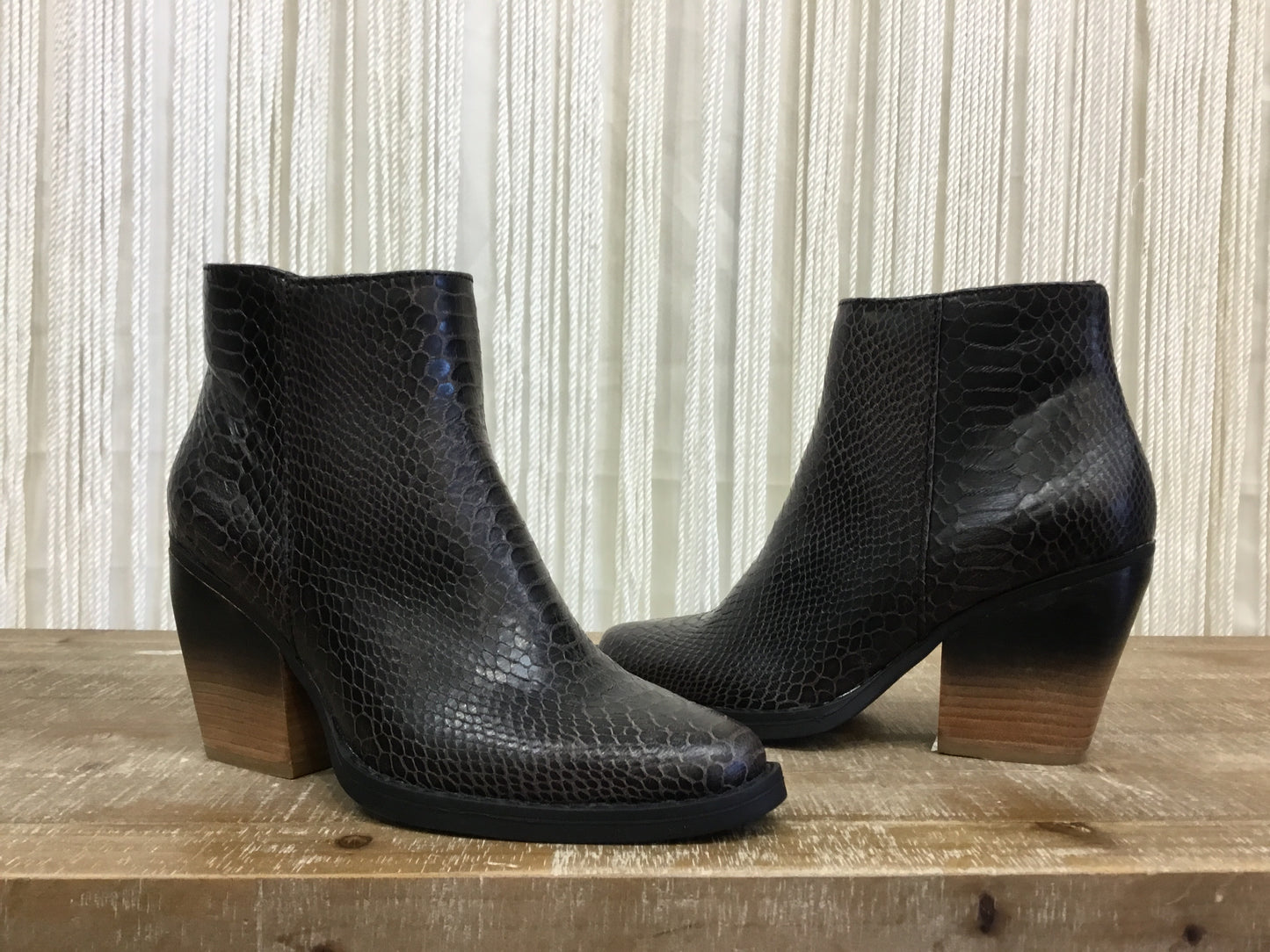 Andie Two Tone Ankle Bootie ~ Black