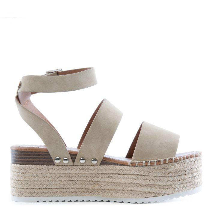 Alpine Espadrille Strappy Sandal ~ Bone
