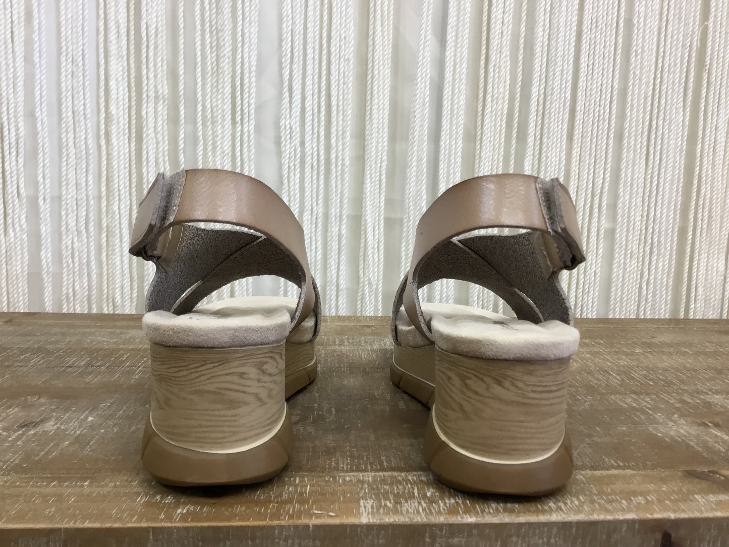 Essence Platform Wedge Sandal ~ Nude