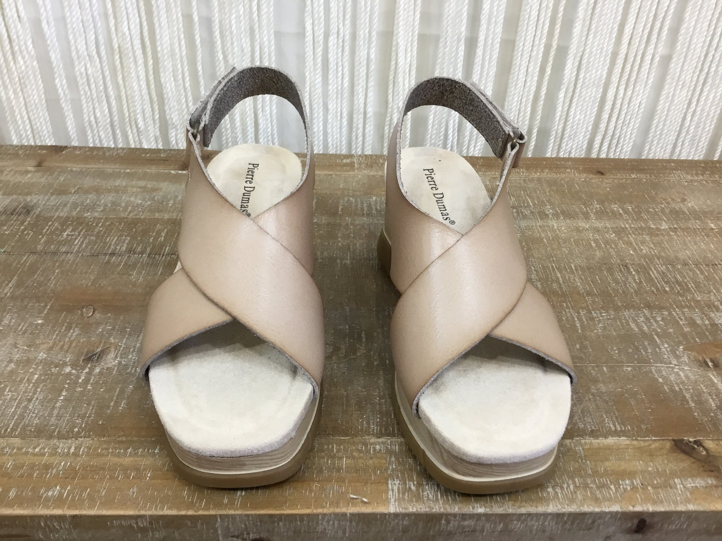 Essence Platform Wedge Sandal ~ Nude