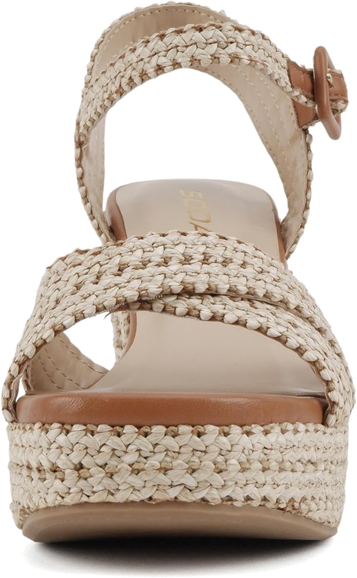 Yara Jute Ankle Strap Heeled Sandal ~ Natural/Tan