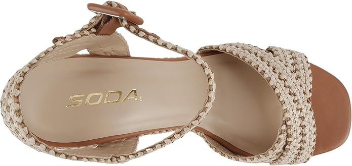 Yara Jute Ankle Strap Heeled Sandal ~ Natural/Tan