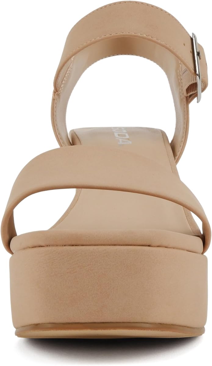 Macey Ankle Strap Heel Sandal ~ Nude