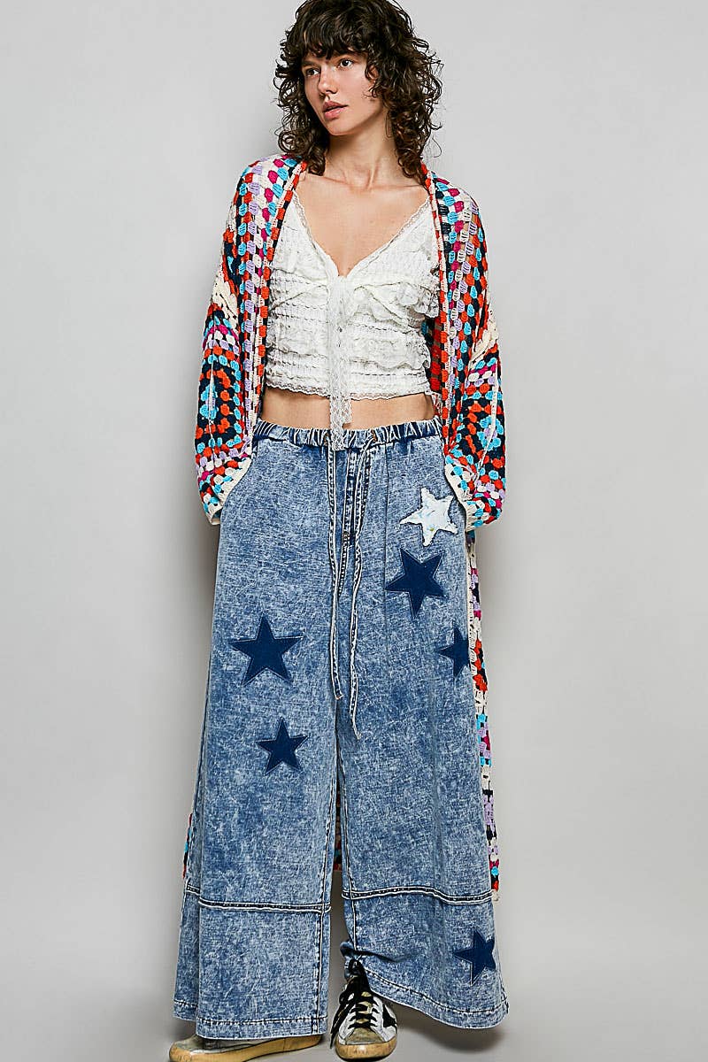 Carley Square Crochet Cardigan Duster ~ Multi