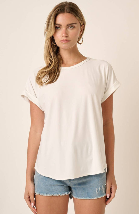 Reece Round Neck Dolman Top ~ Ivory