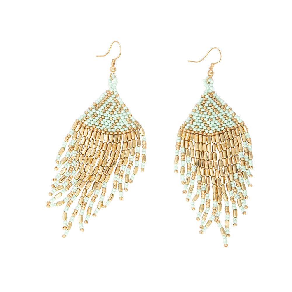 Fluoroscence Beaded Earrings