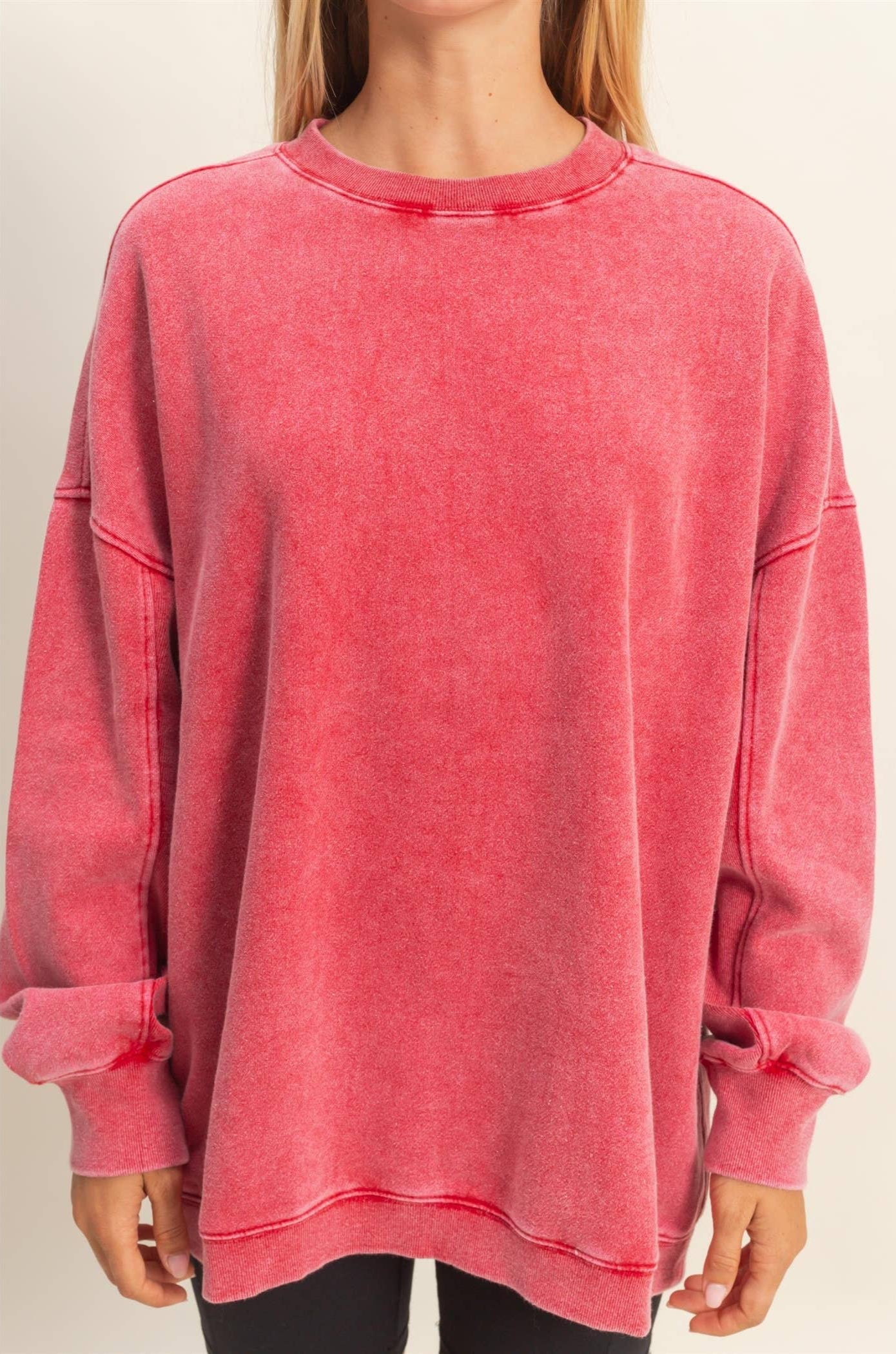 Ashlyn Oversized Crew Neck Pullover