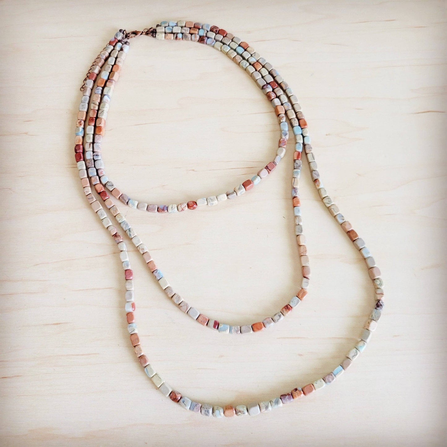 Triple Strand Aqua Terra Necklace