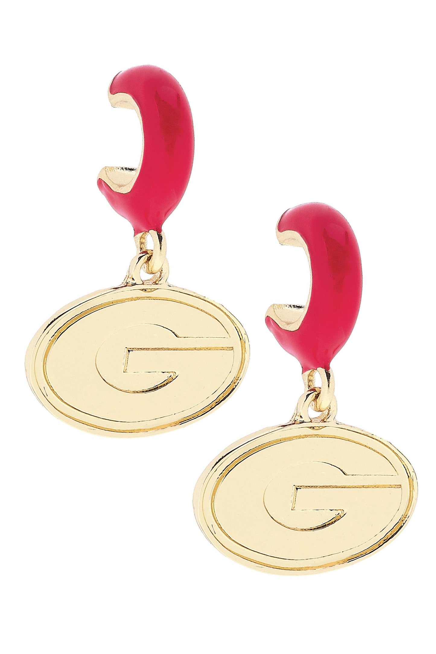 Georgia Bulldogs Logo Huggie Hoop Earrings