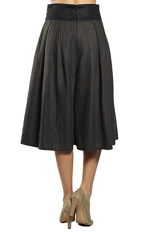 Valerie Bow Detail Culotte Shorts ~ Black