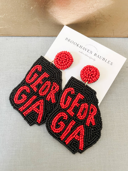 Georgia State Outline Earrings 