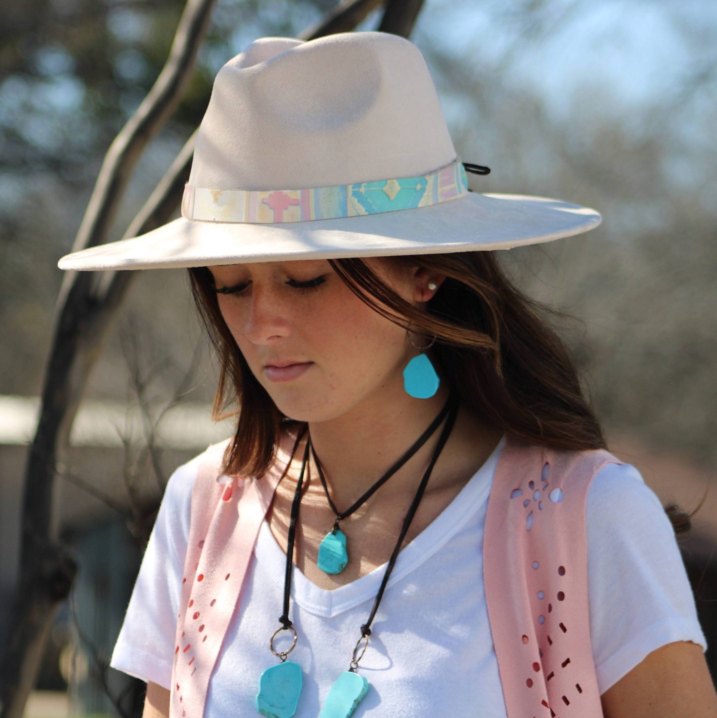 Blue Turquoise Chunky Earrings