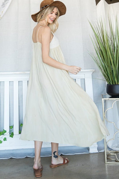 Magnolia Cami Maxi Dress ~ Beige