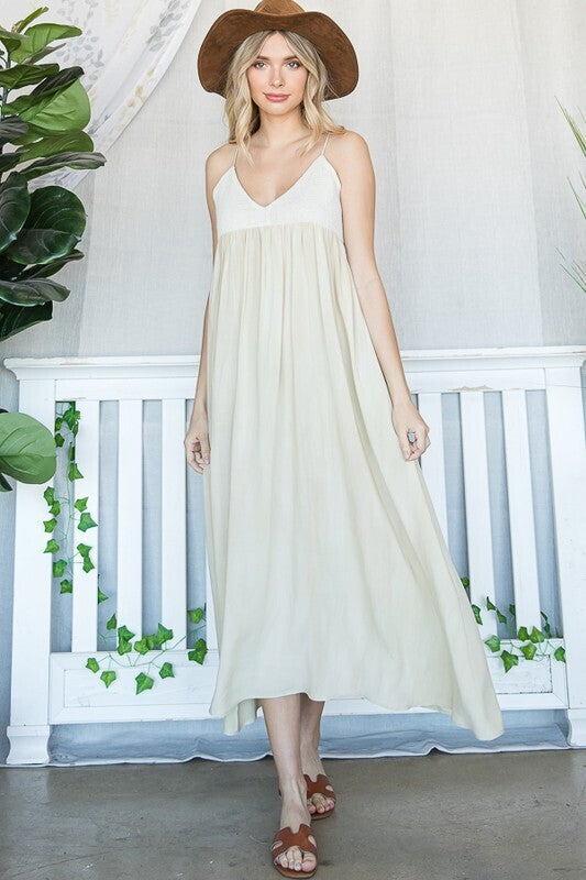 Magnolia Cami Maxi Dress ~ Beige – Spoiled Rotten Boutique