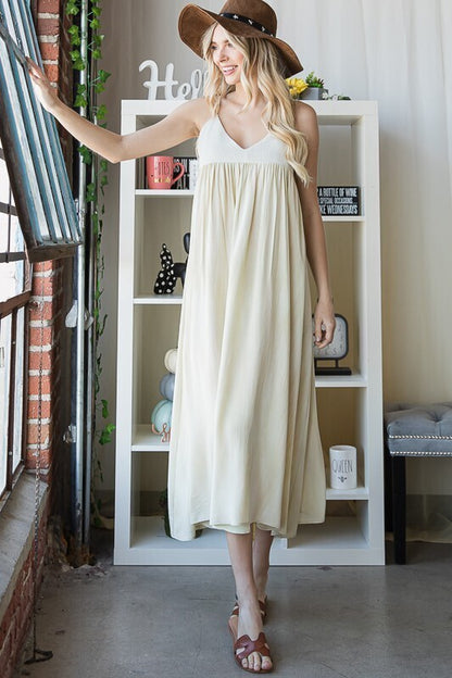 Magnolia Cami Maxi Dress ~ Beige