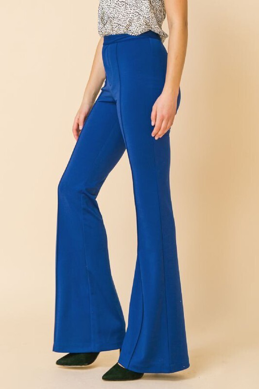 Hallie High Rise Flare Dress Pants ~ Royal – Spoiled Rotten Boutique