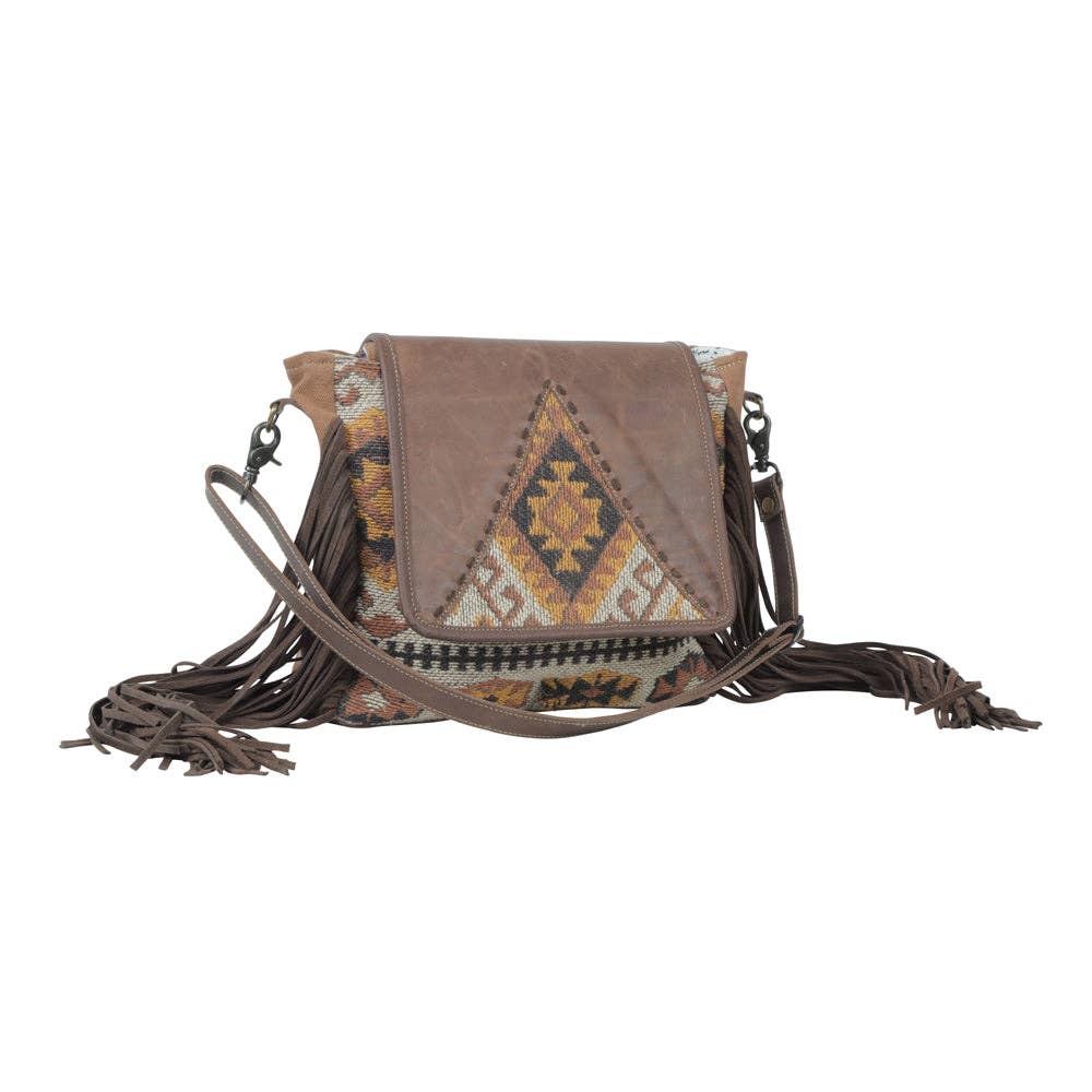 Atlas Leather & Canvas Crossbody Bag