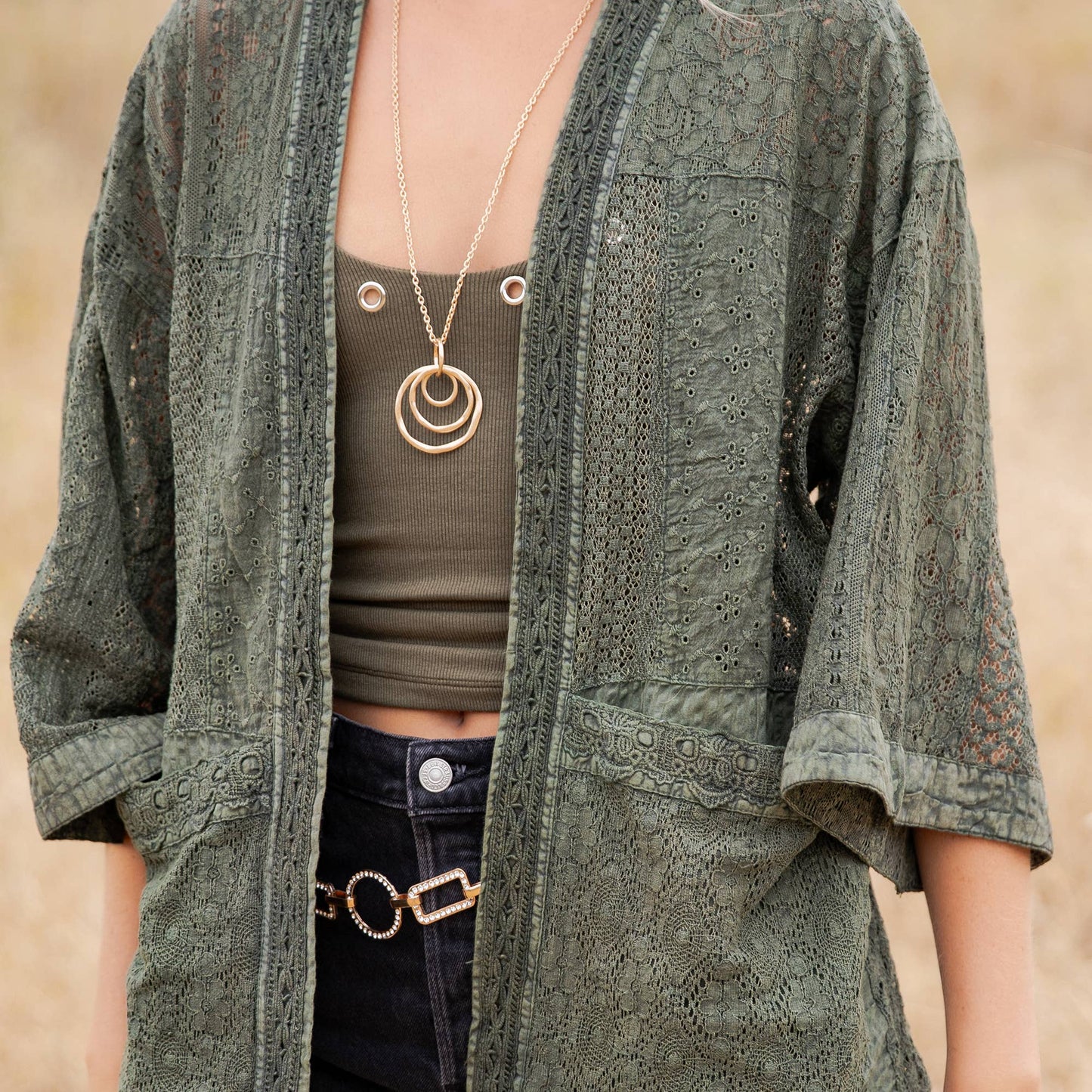 Bailey Boho Textured Mixed-Print Kimono