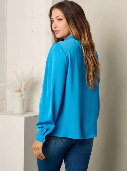 Madison Long Sleeve Top ~ Blue