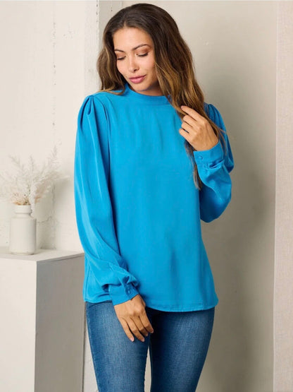 Madison Long Sleeve Top ~ Blue