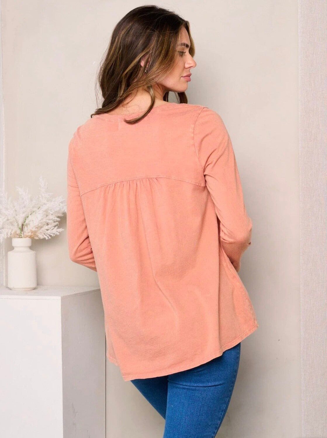 Willow Mineral Washed Tiered Top ~ Brick