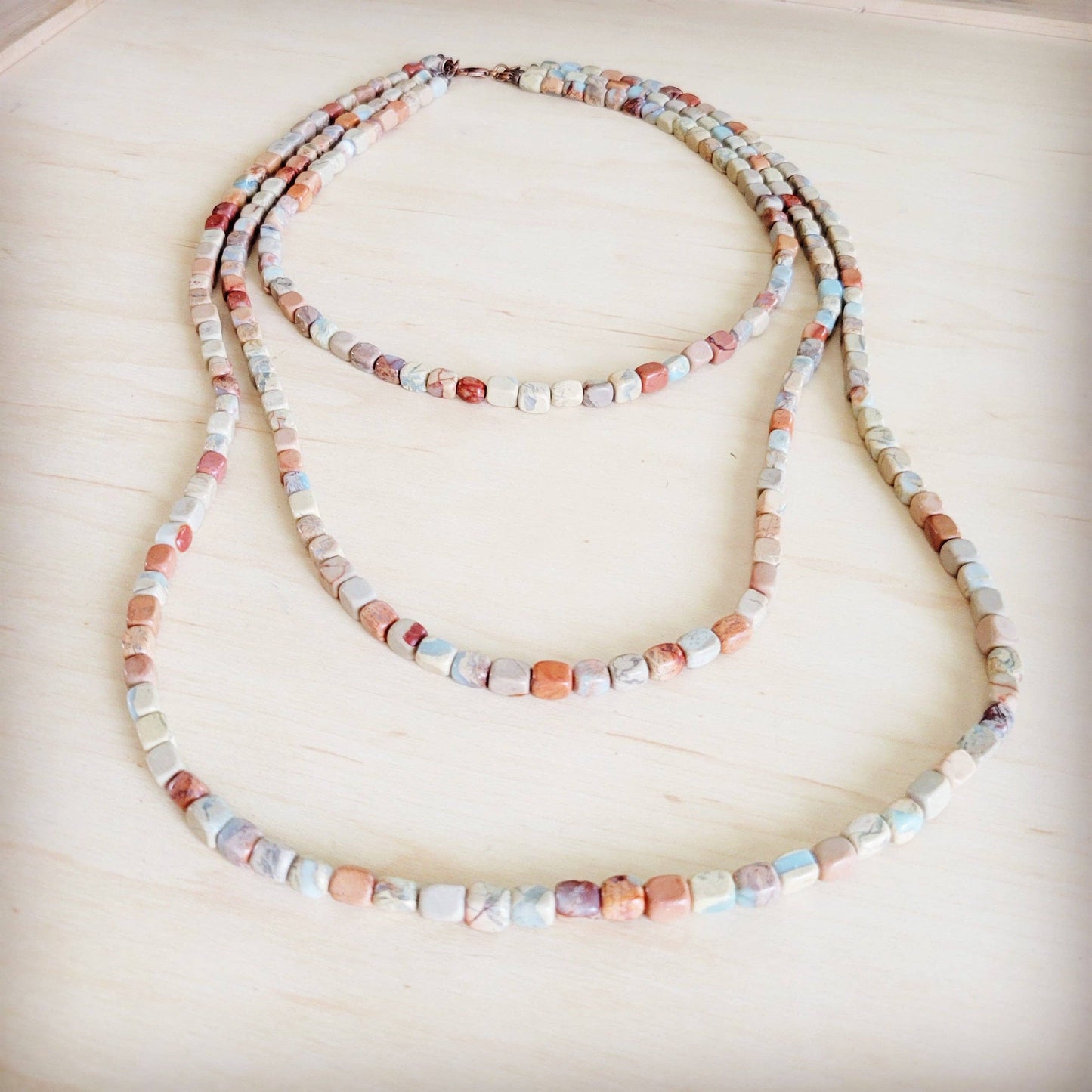 Triple Strand Aqua Terra Necklace