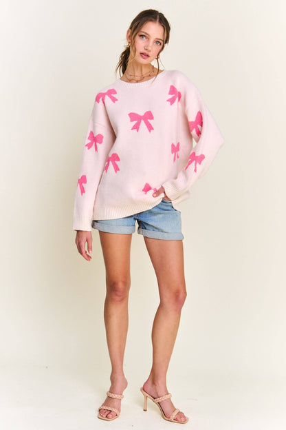 Barbie Pink Bow Detailed Sweater ~ Pink