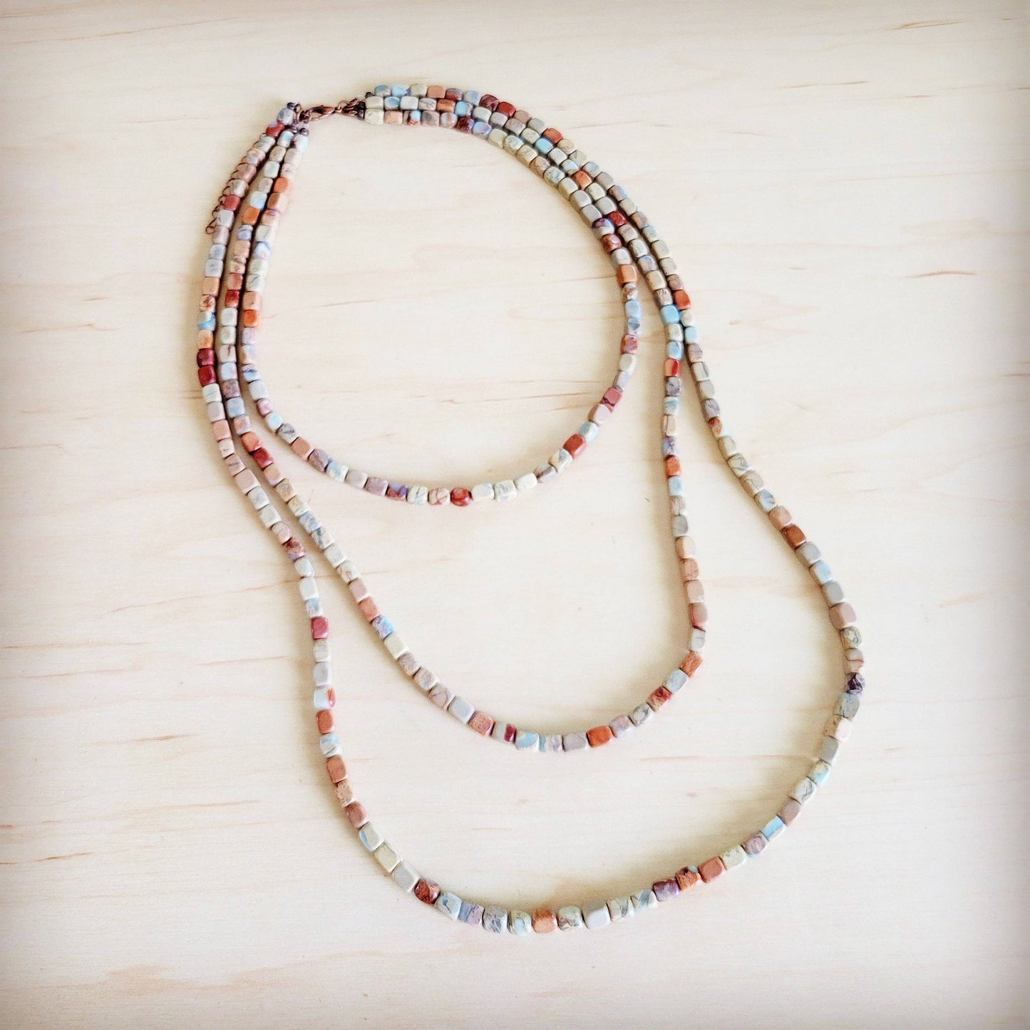 Triple Strand Aqua Terra Necklace