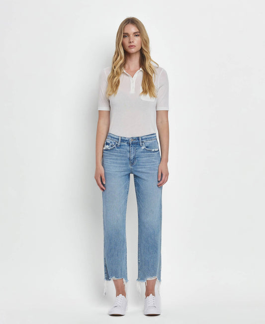 Victoria High Rise Straight Jeans ~ Light Denim Fondly