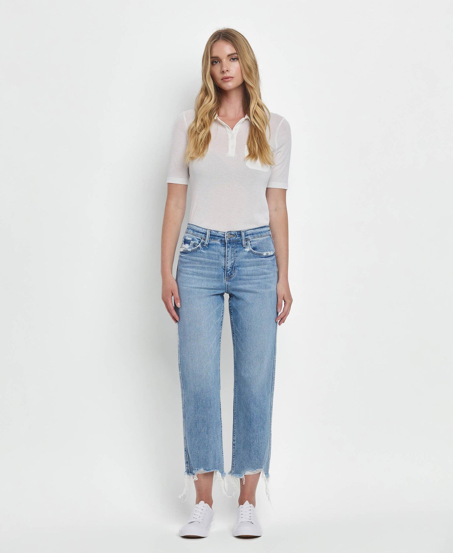 Victoria High Rise Straight Jeans ~ Light Denim Fondly