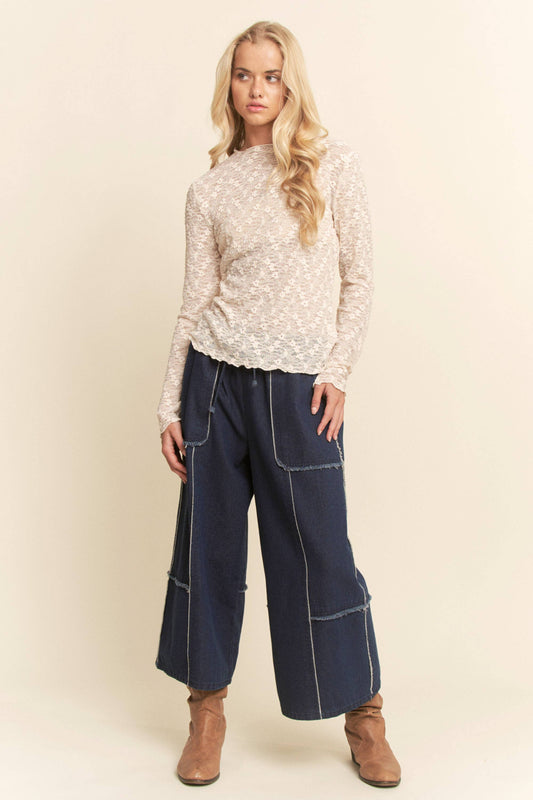Maddie Mesh Layering Top ~ Natural