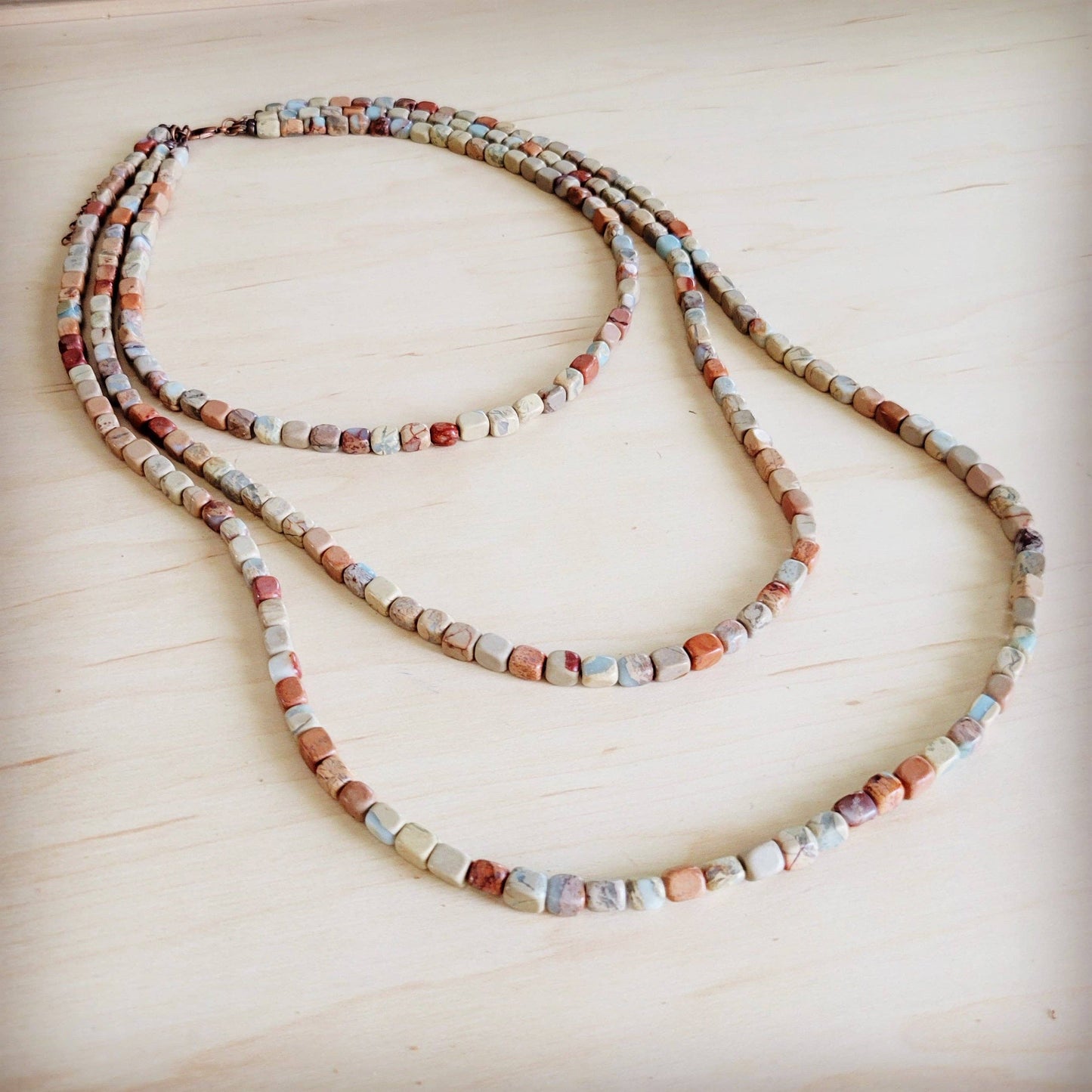 Triple Strand Aqua Terra Necklace