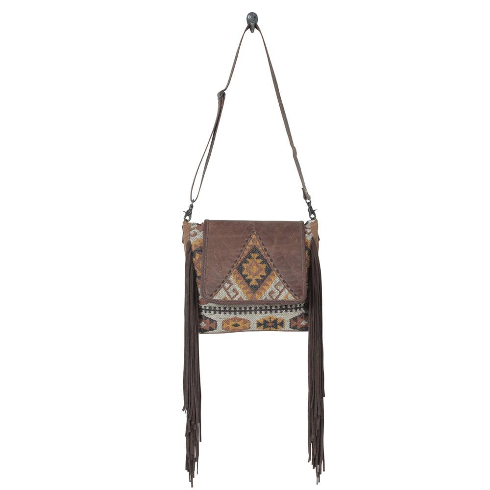 Atlas Leather & Canvas Crossbody Bag