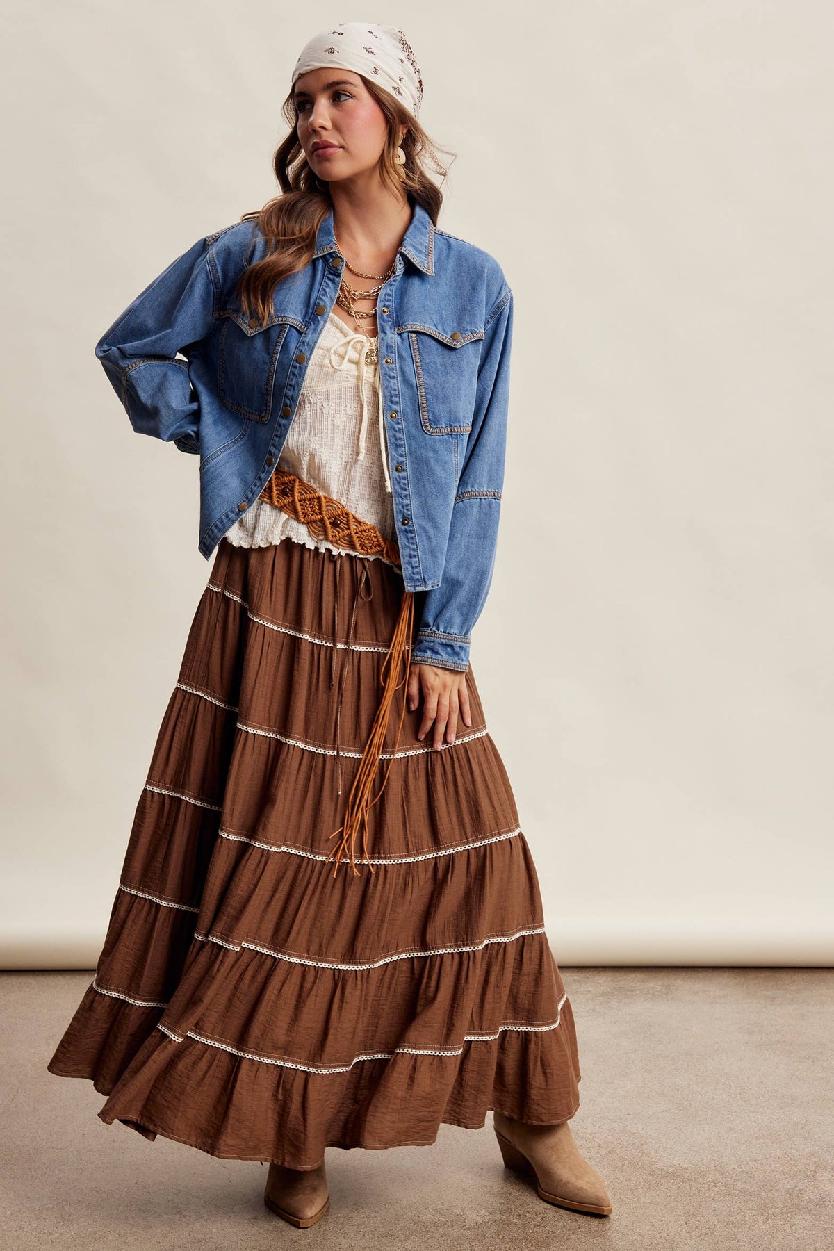 Western Stitch Snap Denim Shirt ~ Washed Colbalt