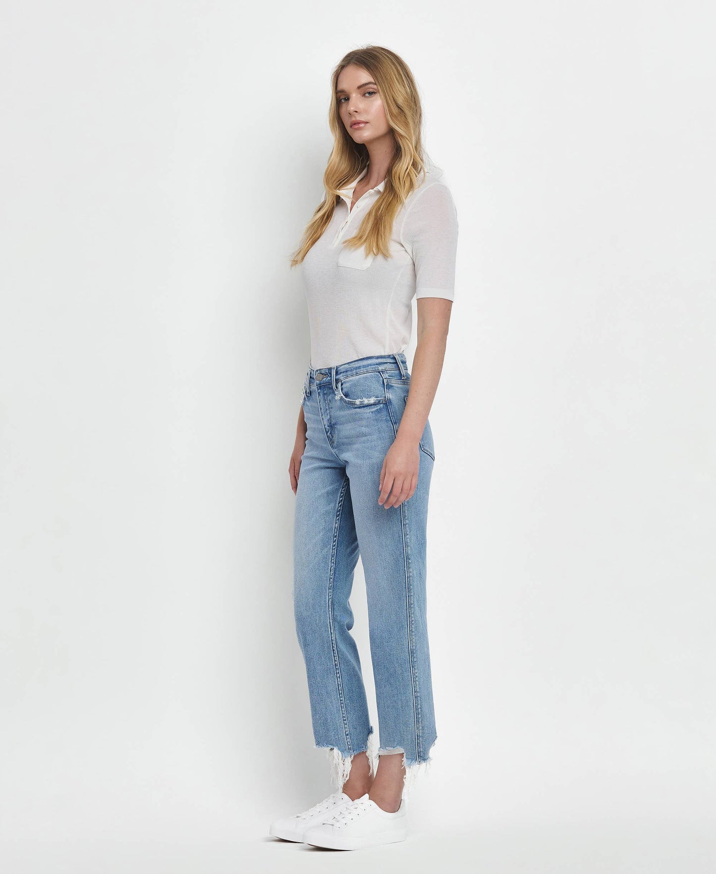 Victoria High Rise Straight Jeans ~ Light Denim Fondly