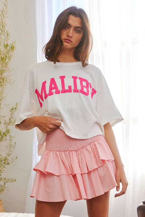 MALIBU Graphic Tee ~ White