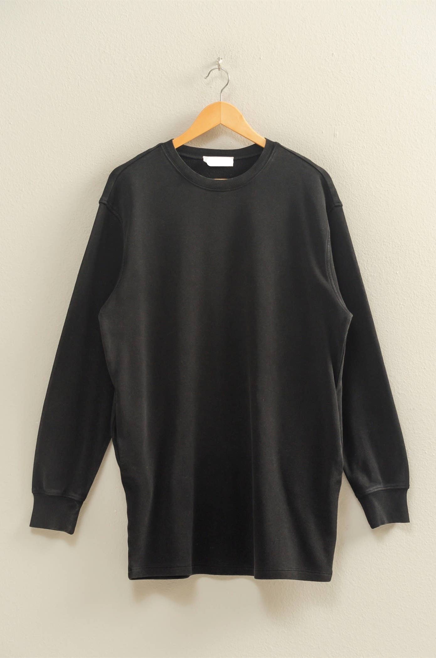 Mickie Mineral Washed Sweatshirt Dress ~ Black