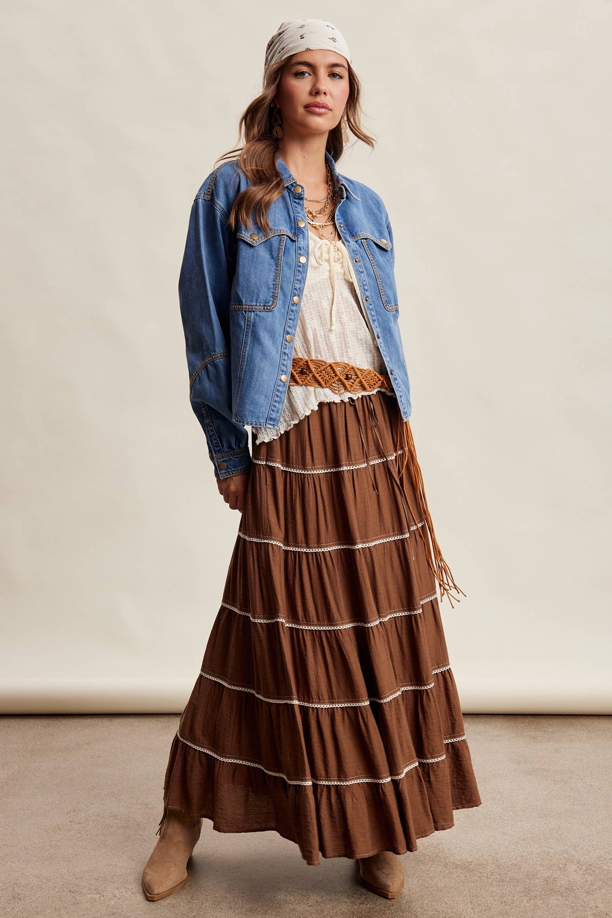 Western Stitch Snap Denim Shirt ~ Washed Colbalt