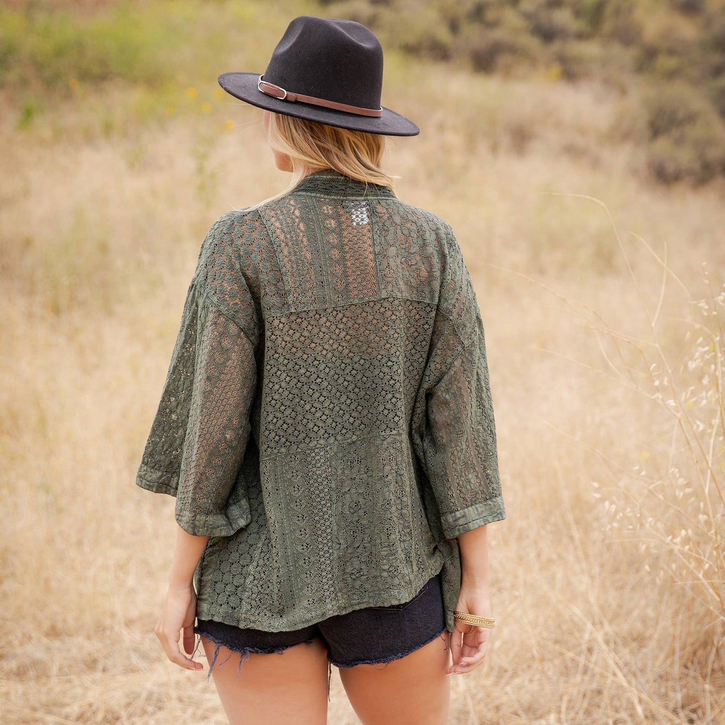 Bailey Boho Textured Mixed-Print Kimono