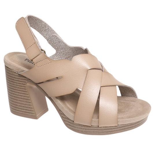 Morgen Heeled Strappy Sandal ~ Nude