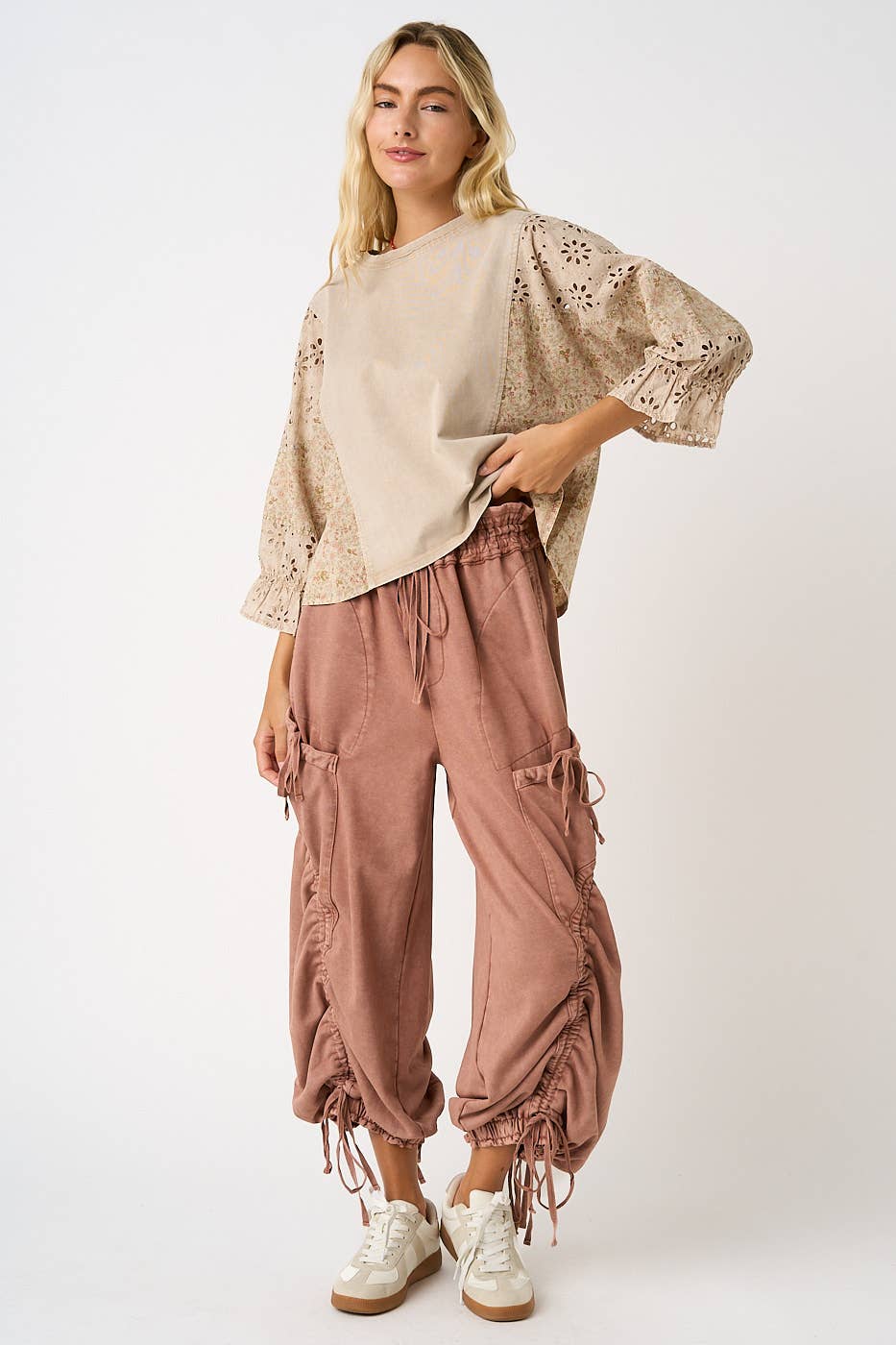 Willa Washed Drop Pocket Balloon Pants