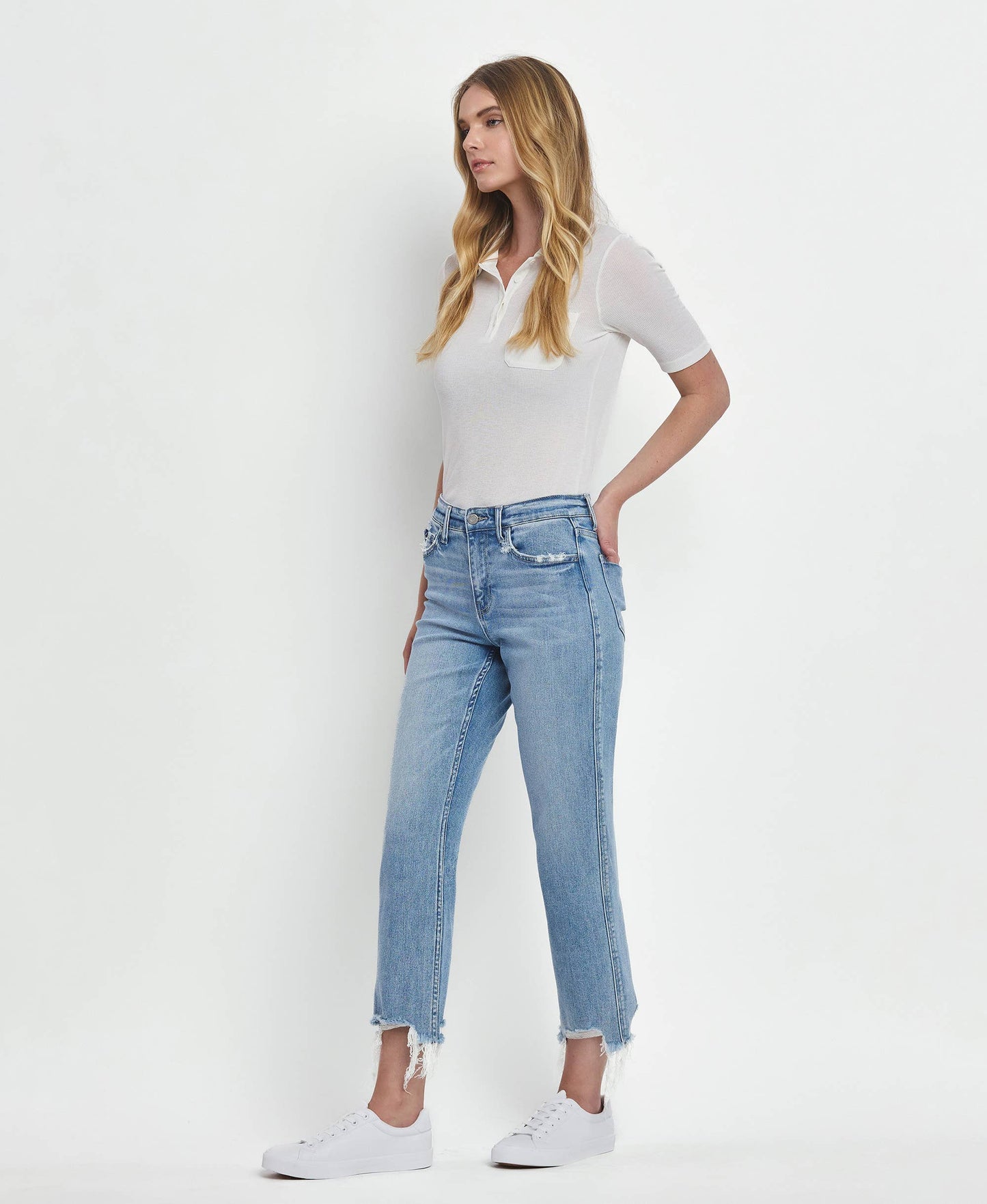 Victoria High Rise Straight Jeans ~ Light Denim Fondly